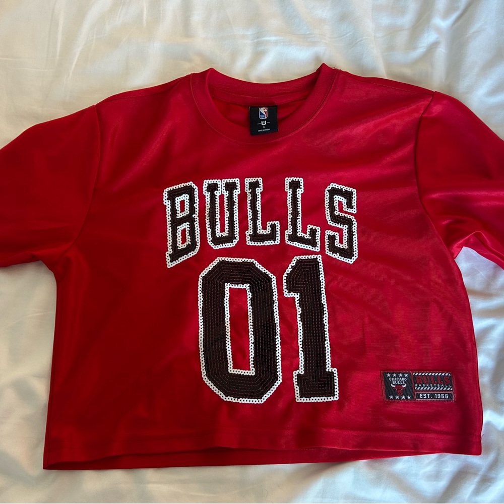 Woman’s NBA Bulls crop top Red Jersey